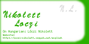 nikolett loczi business card