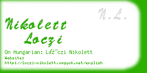 nikolett loczi business card